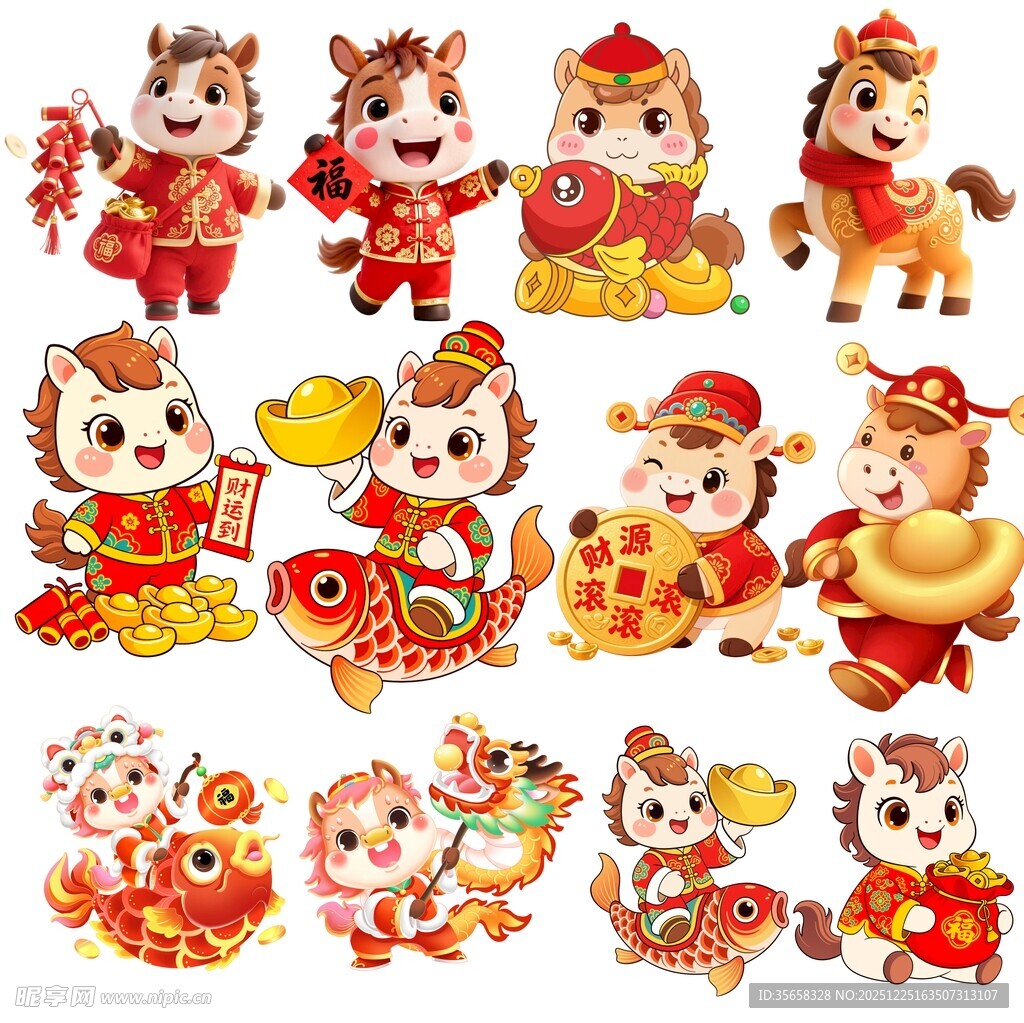 马年卡通素材