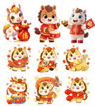 可爱马年卡通形象