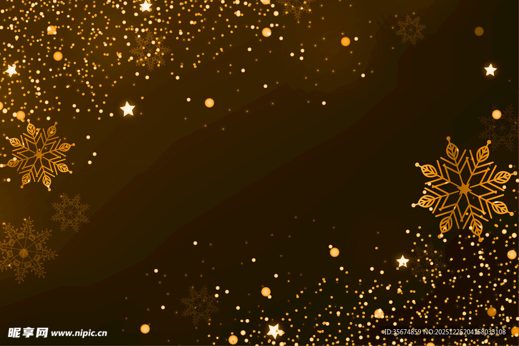 金色雪花背景