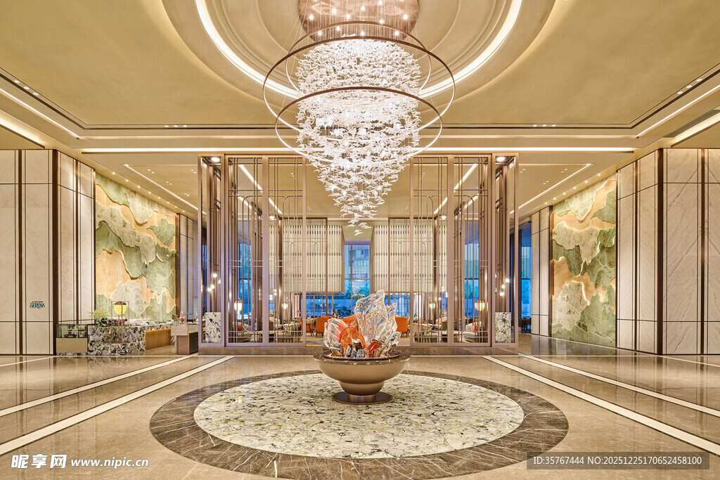 豪华大气的酒店大堂空间