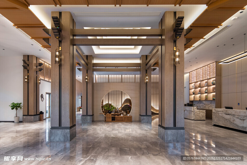 豪华大气的酒店大堂空间