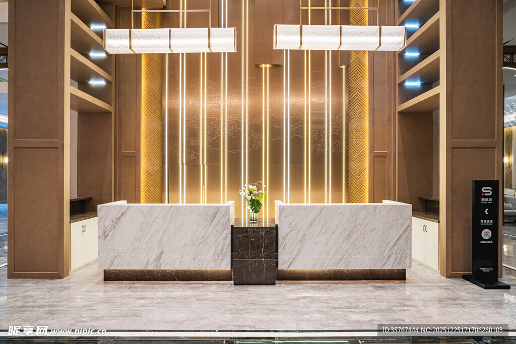 现代豪华酒店大堂接待区