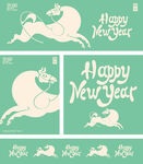 新年牛年主题装饰图案