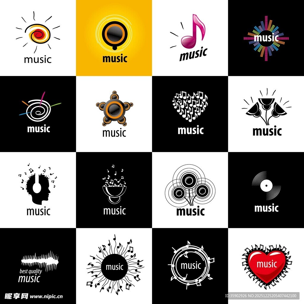 音乐相关创意图标集合