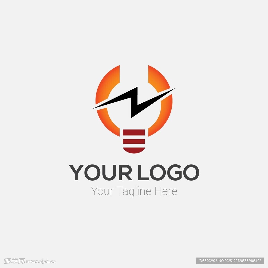 创意灯泡标志设计