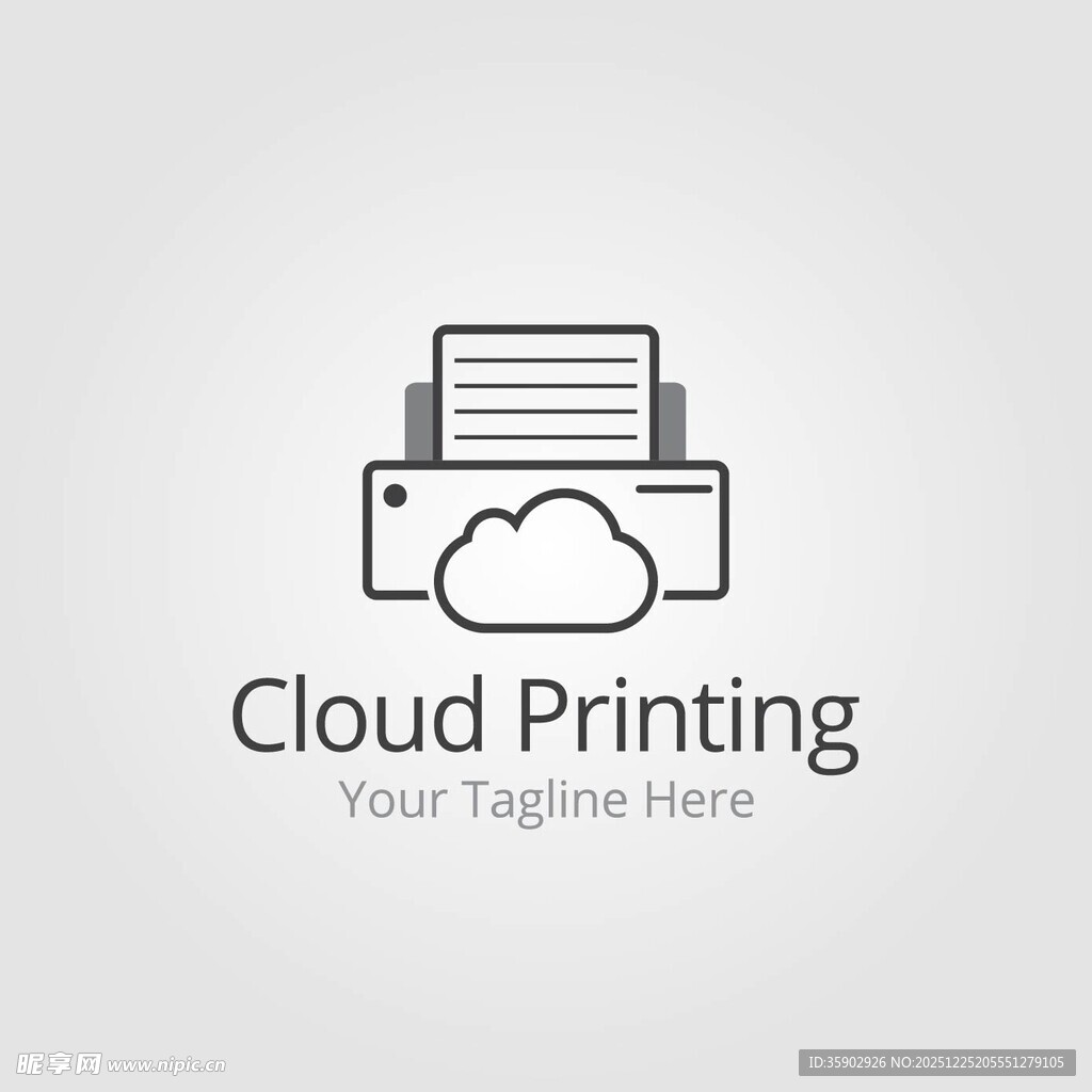 云打印标志设计