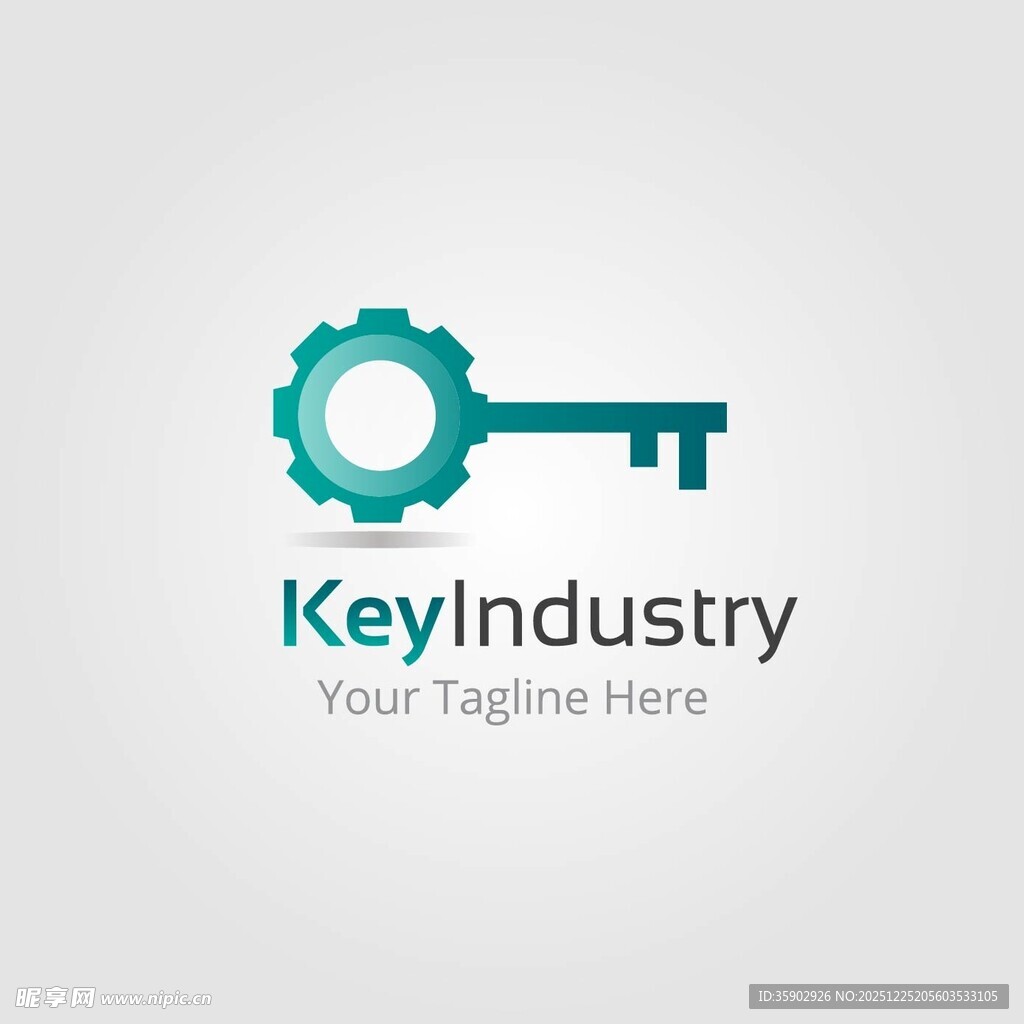 齿轮钥匙标志设计