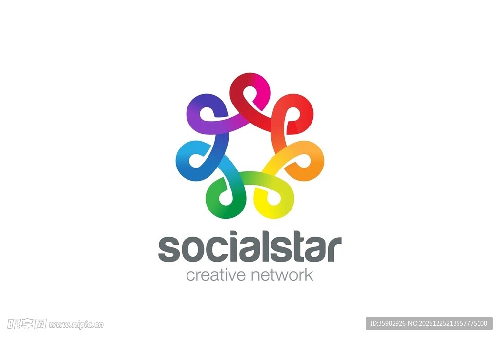 Socialstar多彩标志