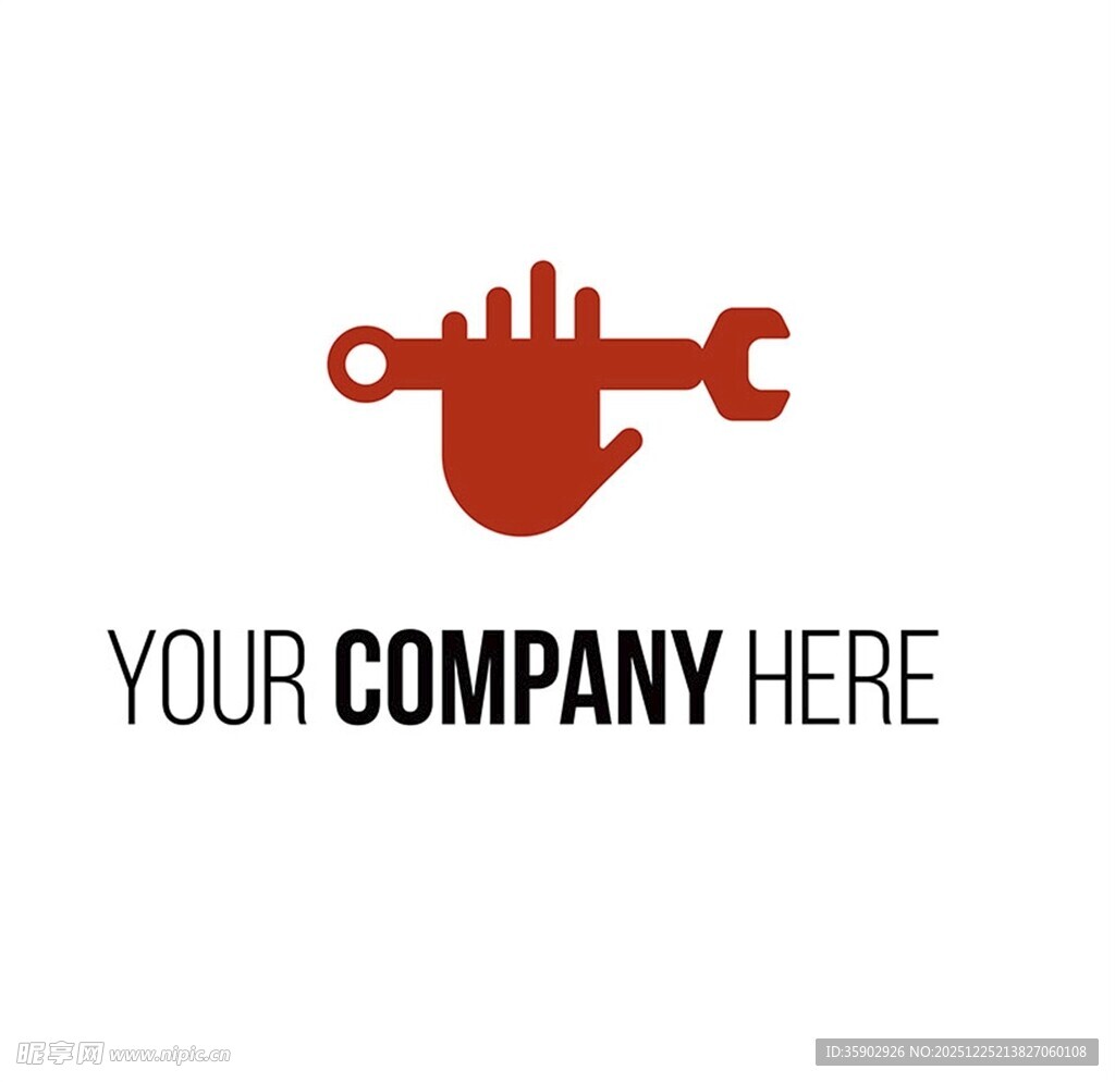 手与扳手公司标志设计