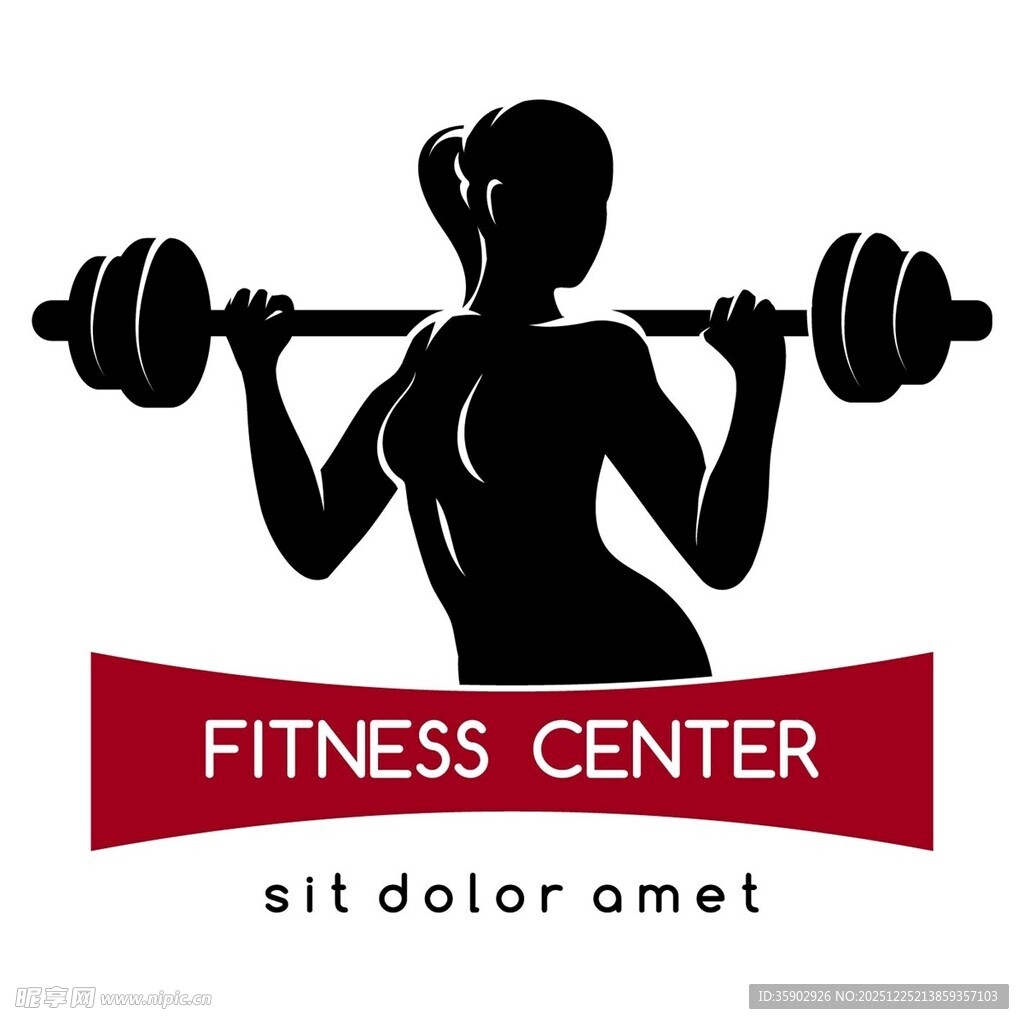 女性健身中心标志