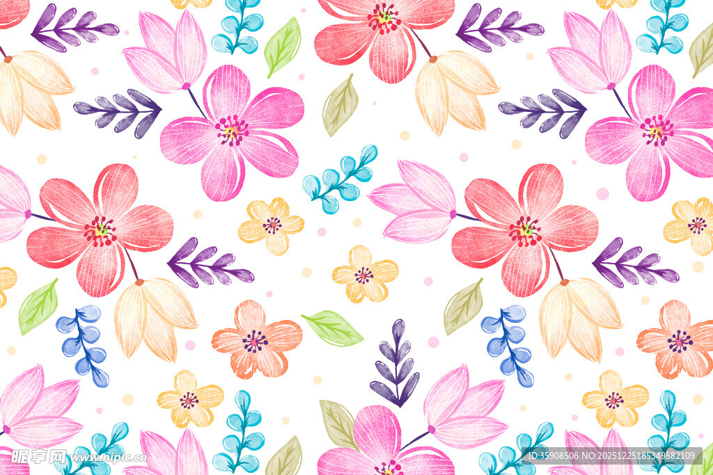 水彩花卉背景