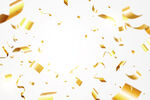 金色庆典纸屑