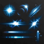 蓝色光效