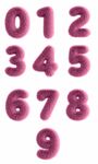 粉色立体数字集合