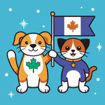 猫狗欢庆加拿大主题活动