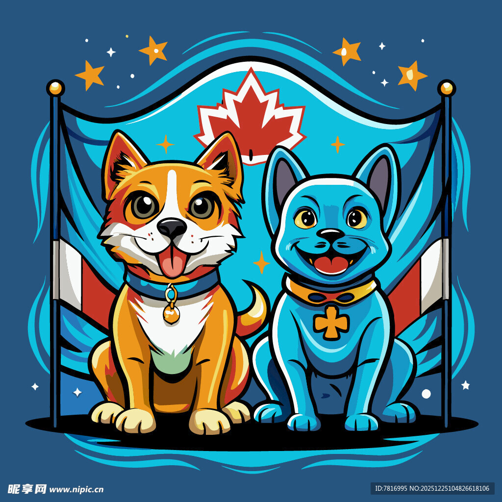 加拿大风情的可爱汪星人