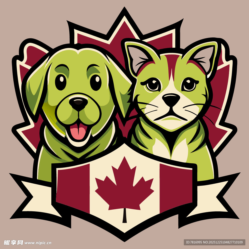 加拿大萌宠猫狗形象