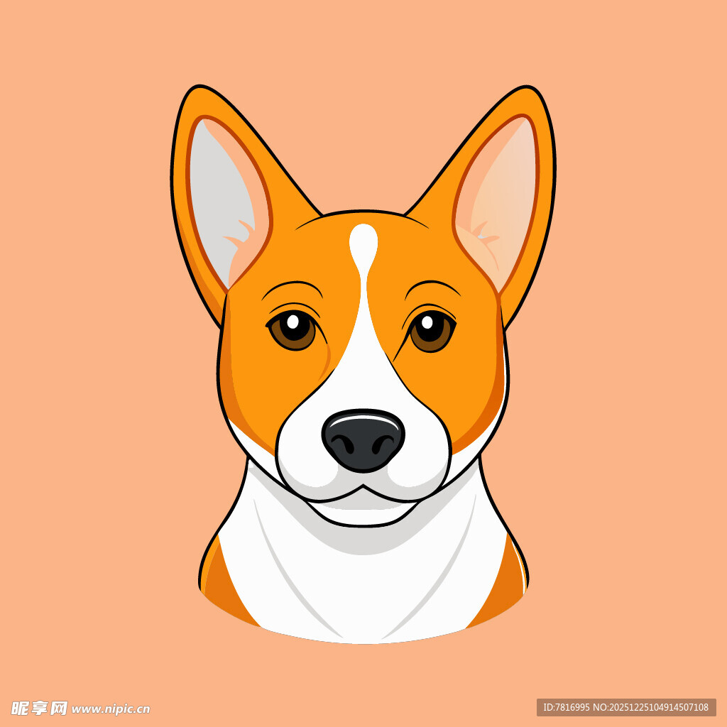 可爱柯基犬头像