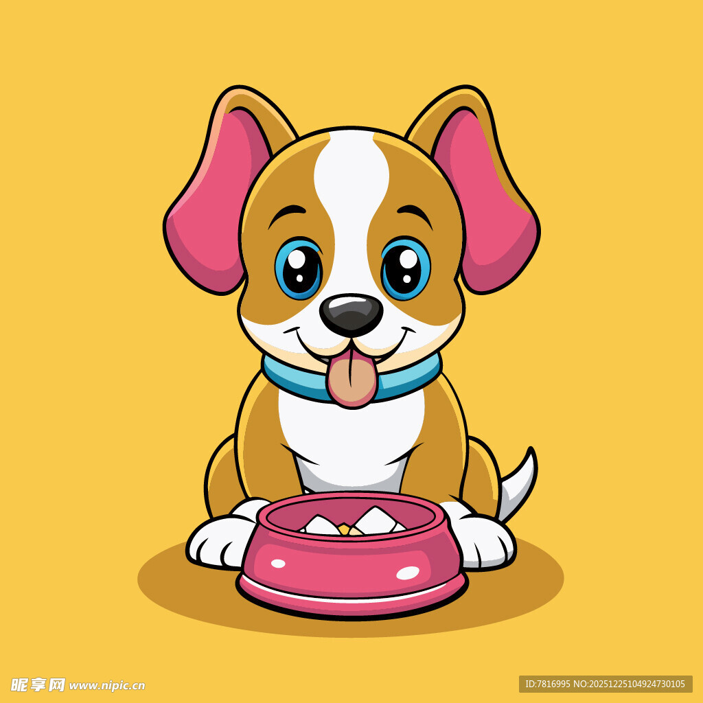 可爱小狗享用美食时刻
