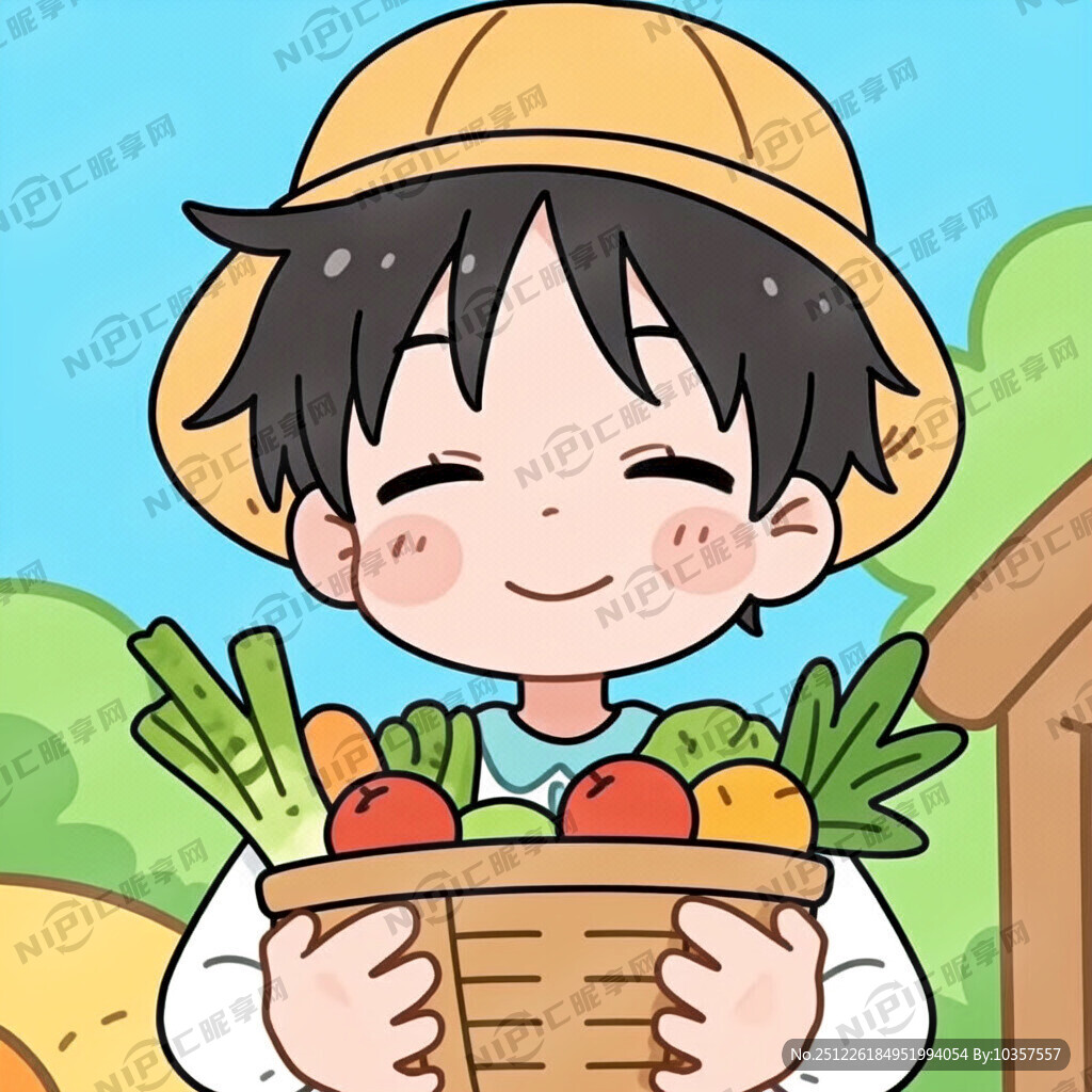 动画风格 不要背景 戴着帽子