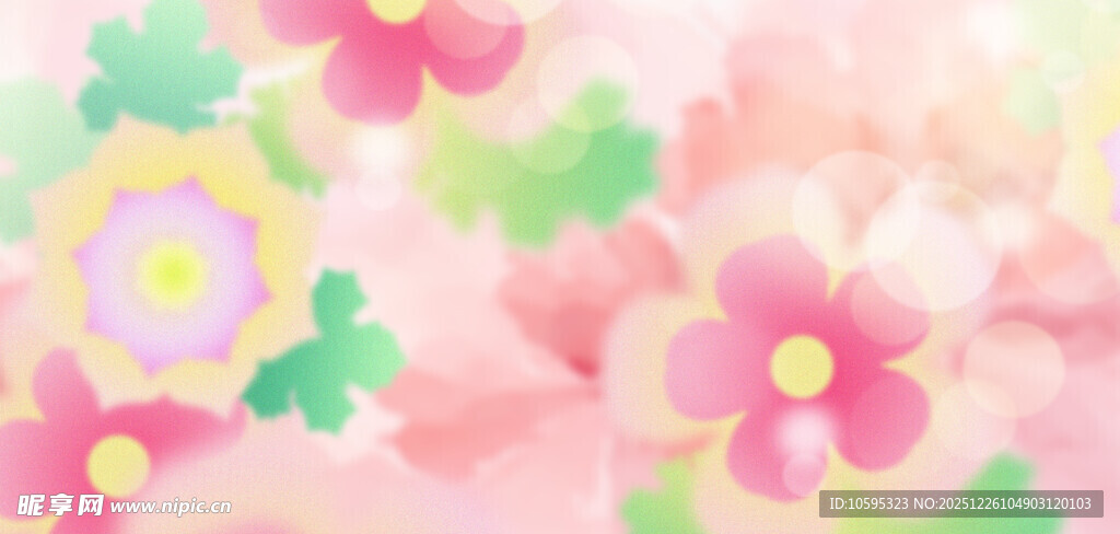 梦幻缤纷花卉背景图