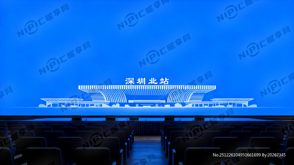 蓝色背景画面 企业会议背景