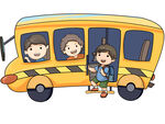 校车插画