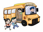 校车插画