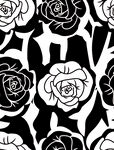 黑白玫瑰图案设计