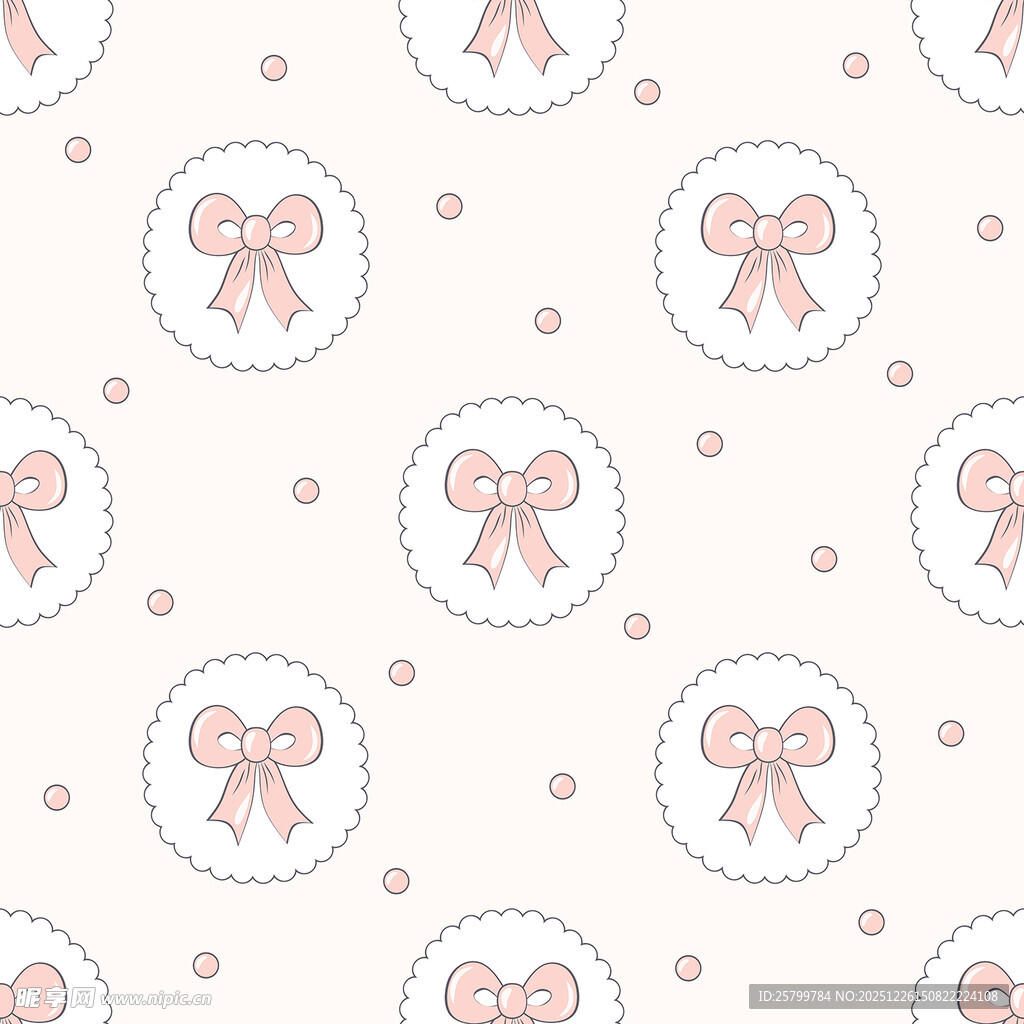 粉色蝴蝶结图案背景