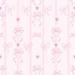 粉色蝴蝶结爱心图案背景