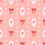 粉色蝴蝶结花朵图案背景