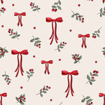 圣诞蝴蝶结花卉图案背景