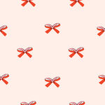 红色蝴蝶结无缝图案背景