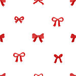 红色蝴蝶结无缝图案背景