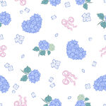 蓝粉绣球花卉图案背景