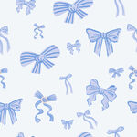 蓝色蝴蝶结图案背景