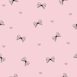 粉色背景蝴蝶结爱心图案