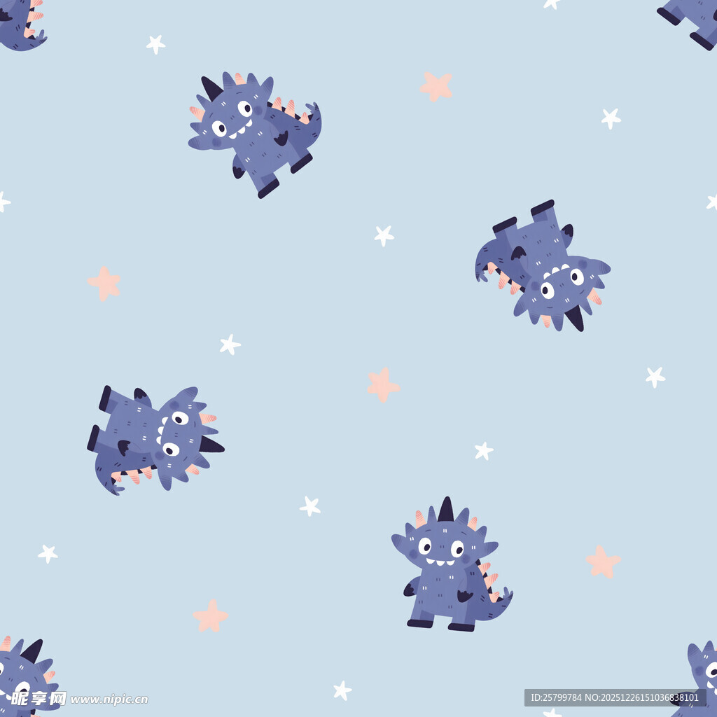 可爱紫色小动物图案背景