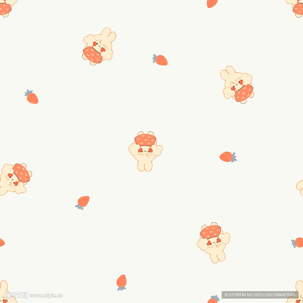 可爱卡通小动物图案背景