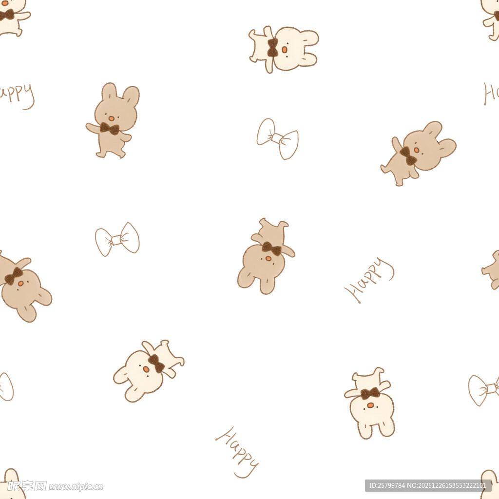 可爱小熊图案背景