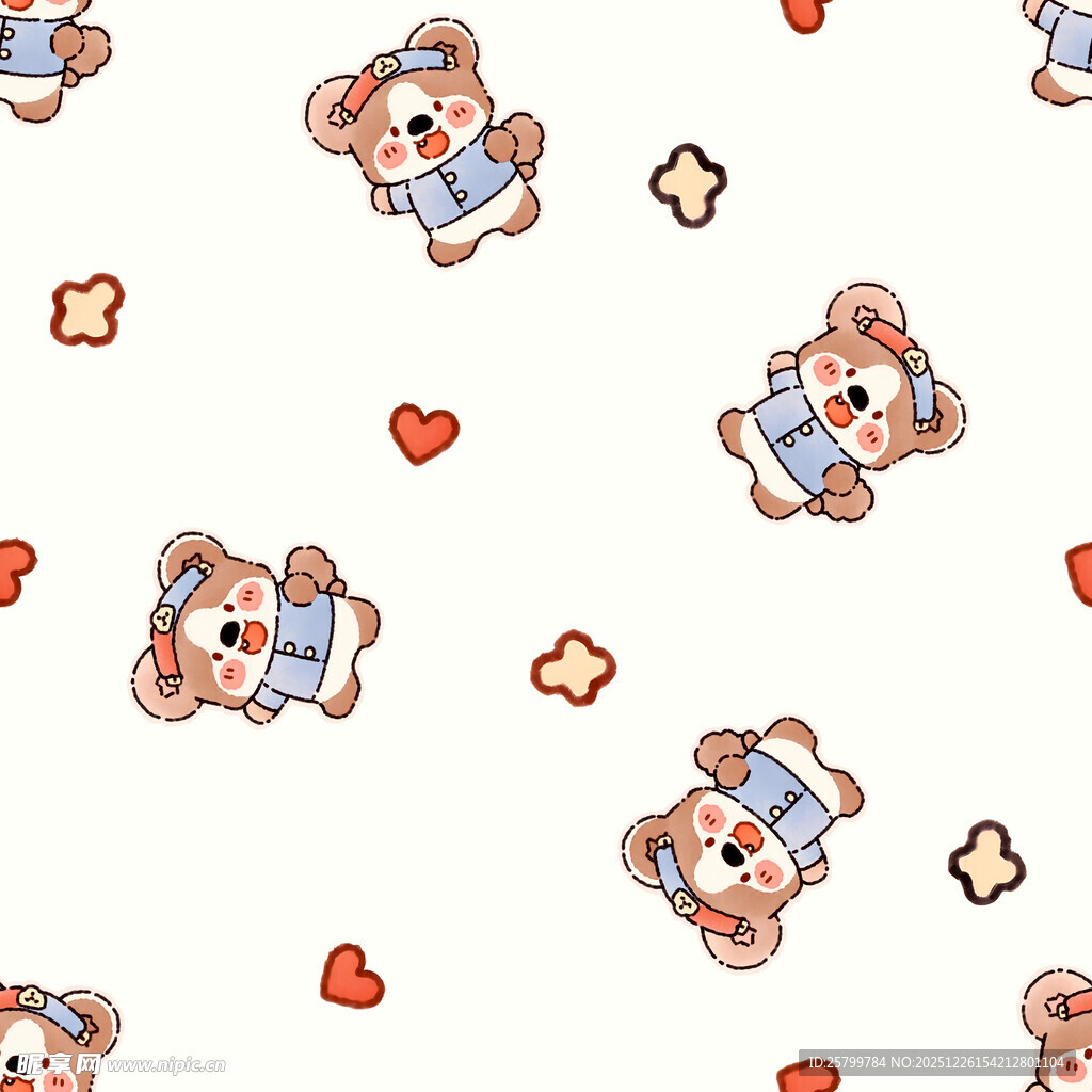 可爱小熊图案背景设计