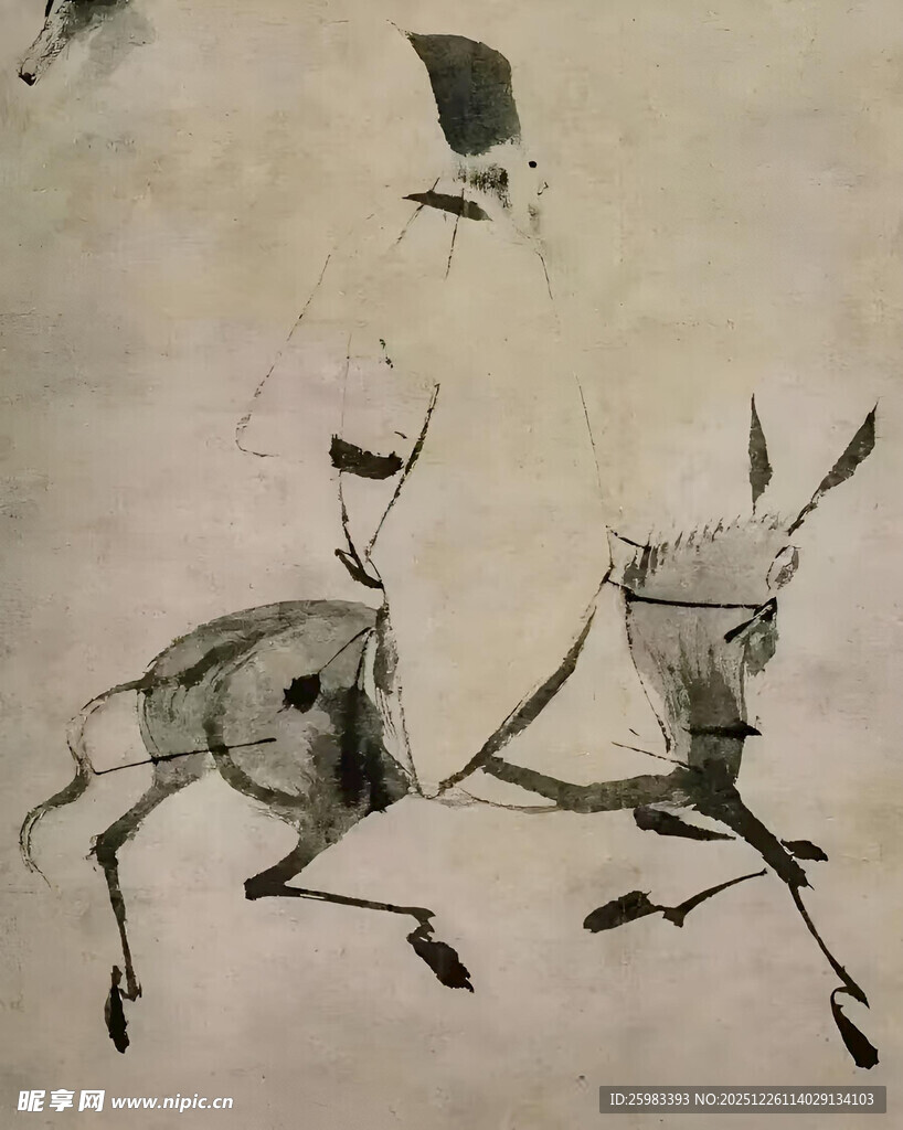 文人骑驴图