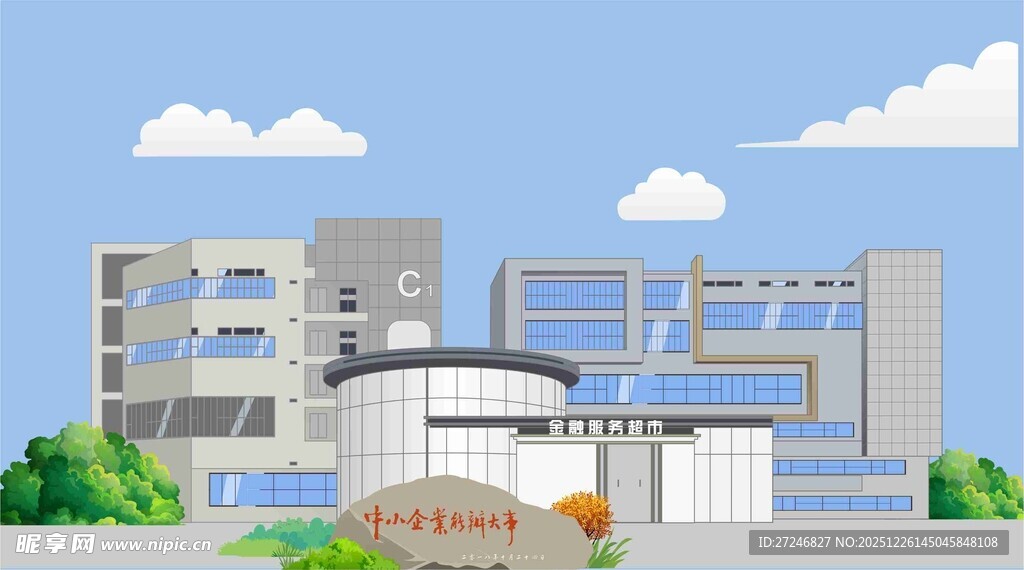 黄埔开发区建筑线稿