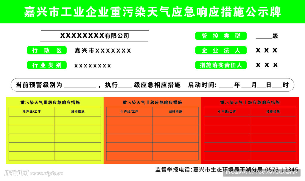 一厂一策公示牌