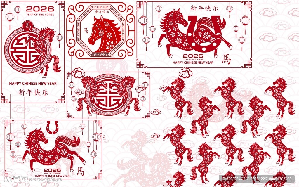 传统生肖邮票图案展示