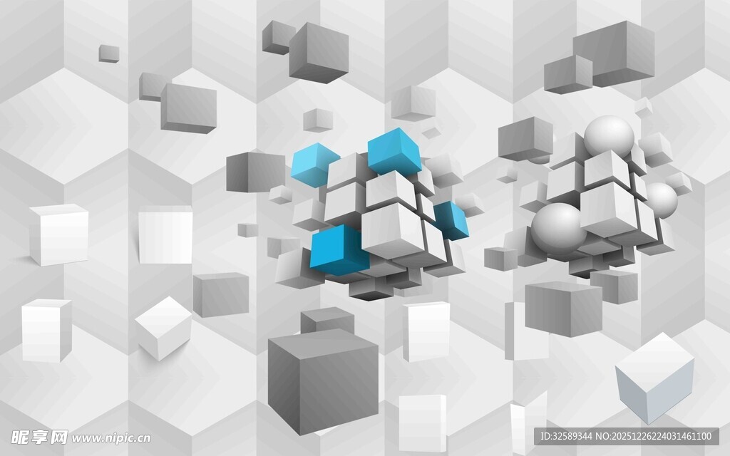 未来科技风机器人与方块