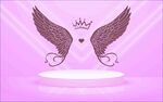 梦幻翅膀与皇冠图案