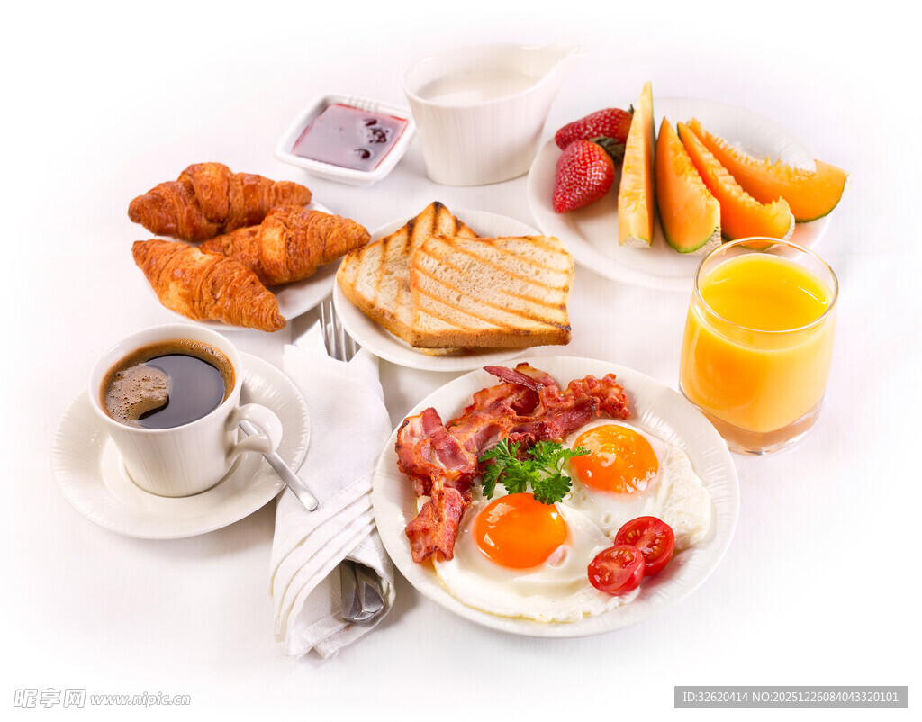 丰盛早餐拼盘