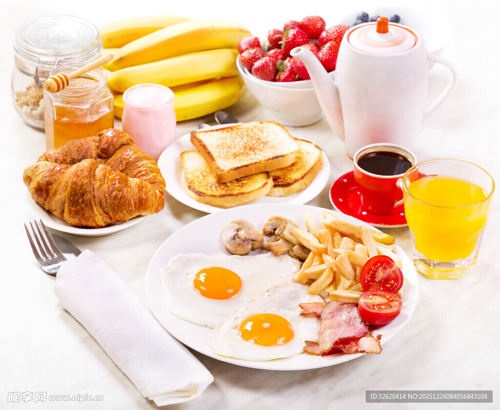 丰盛早餐美食